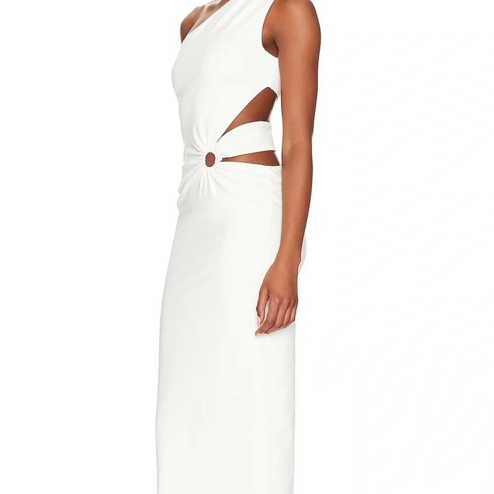 Off white midi dress with cut outs - Picture 6 of 10